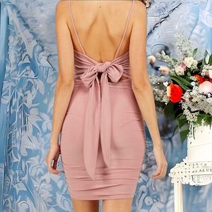 Day & Night BOW BACK DRESS sz Medium, pink